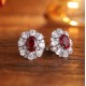 Ruif Jewelry Classic Design S925 Silver 3.4ct Lab Grown Ruby Earrings Gemstone Jewelry Ruif Jewelry Classic Design S925 Silver 3.4ct Lab Grown Ruby Earrings Gemstone Jewelry