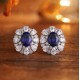 Ruif Jewelry Classic Design S925 Silver 3.3ct Lab Grown Sapphire Earrings Royal Blue Gemstone Jewelry Ruif Jewelry Classic Design S925 Silver 3.3ct Lab Grown Sapphire Earrings Royal Blue Gemstone Jewelry