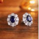 Ruif Jewelry Classic Design S925 Silver 3.3ct Lab Grown Sapphire Earrings Royal Blue Gemstone Jewelry Ruif Jewelry Classic Design S925 Silver 3.3ct Lab Grown Sapphire Earrings Royal Blue Gemstone Jewelry