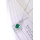 Ruif Jewelry Classic Design S925 Silver 3.392ct Lab Grown Emerald Pendant Necklace Gemstone Jewelry
