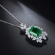 Ruif Jewelry Classic Design S925 Silver 4.83ct Lab Grown Emerald Pendant Necklace Gemstone Jewelry