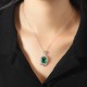 Ruif Jewelry Classic Design S925 Silver 4.83ct Lab Grown Emerald Pendant Necklace Gemstone Jewelry