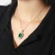 Ruif Jewelry Classic Design S925 Silver 4.83ct Lab Grown Emerald Pendant Necklace Gemstone Jewelry