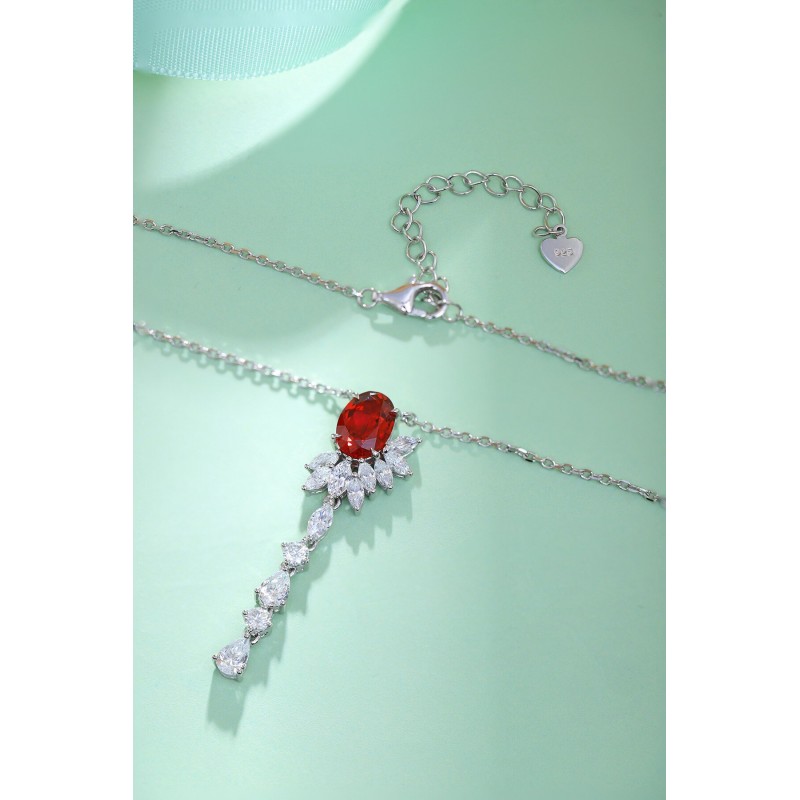 Ruif Jewelry Classic Design S925 Silver 2.22ct Lab Grown Ruby Pendant Necklace Gemstone Jewelry Ruif Jewelry Classic Design S925 Silver 2.22ct Lab Grown Ruby Pendant Necklace Gemstone Jewelry