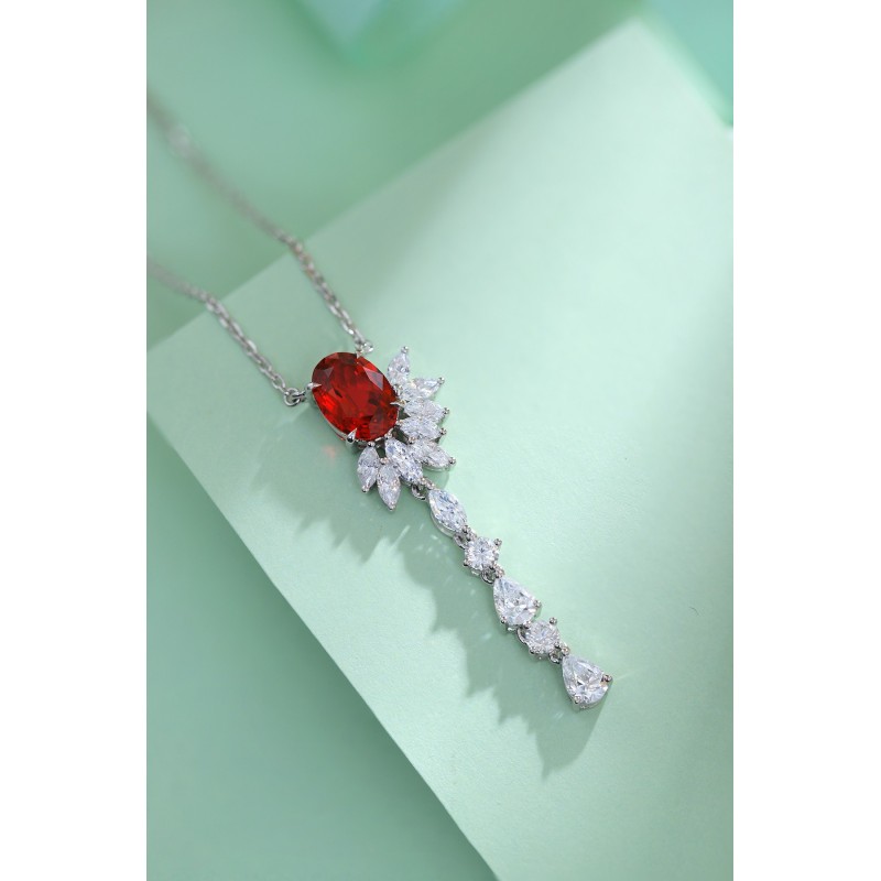 Ruif Jewelry Classic Design S925 Silver 2.22ct Lab Grown Ruby Pendant Necklace Gemstone Jewelry Ruif Jewelry Classic Design S925 Silver 2.22ct Lab Grown Ruby Pendant Necklace Gemstone Jewelry
