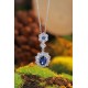 Ruif  Jewelry Classic Design S925 Silver 2.835ct Royal Blue Lab Grown Sapphire Pendant Necklace Gemstone Jewelry