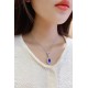 Ruif  Jewelry Classic Design S925 Silver 2.835ct Royal Blue Lab Grown Sapphire Pendant Necklace Gemstone Jewelry