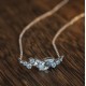 Ruif Jewelry Classic Design S925 Silver 0.945ct Lab Grown Aquamarine Pendant Necklace Gemstone Jewelry