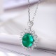 Ruif Jewelry Classic Design S925 Silver 3.54ct Lab Grown Emerald Pendant Necklace Gemstone Jewelry Ruif Jewelry Classic Design S925 Silver 3.54ct Lab Grown Emerald Pendant Necklace Gemstone Jewelry