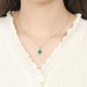 Ruif Jewelry Classic Design S925 Silver 1.43ct Lab Grown Emerald And Sapphire Pendant Necklace Gemstone Jewelry Ruif Jewelry Classic Design S925 Silver 1.43ct Lab Grown Emerald And Sapphire Pendant Necklace Gemstone Jewelry