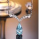 Ruif Jewelry Classic Design S925 Silver 5.59ct Lab Grown Aquamarine Pendant Necklace Gemstone Jewelry Ruif Jewelry Classic Design S925 Silver 5.59ct Lab Grown Aquamarine Pendant Necklace Gemstone Jewelry