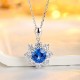 Ruif Jewelry Classic Design S925 Silver 2.522ct Lab Grown Emerald Pendant Necklace royal blue sapphire Red Ruby Gemstone Jewelry