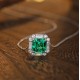 Ruif Jewelry Classic Design S925 Silver 2.21ct Lab Grown Emerald Pendant Necklace royal blue sapphire Red Ruby Gemstone Jewelry