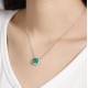 Ruif Jewelry Classic Design S925 Silver 2.21ct Lab Grown Emerald Pendant Necklace royal blue sapphire Red Ruby Gemstone Jewelry