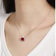 Ruif Jewelry Classic Design S925 Silver 2.21ct Lab Grown Emerald Pendant Necklace royal blue sapphire Red Ruby Gemstone Jewelry