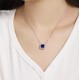 Ruif Jewelry Classic Design S925 Silver 2.21ct Lab Grown Emerald Pendant Necklace royal blue sapphire Red Ruby Gemstone Jewelry