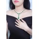 Ruif Jewelry Classic Design S925 Silver 38.35ct Lab Grown Emerald Pendant Necklace Gemstone Jewelry
