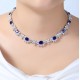 Ruif  Jewelry Classic Design S925 Silver 28.49ct Royal Blue Lab Grown Sapphire Pendant Necklace Gemstone Jewelry