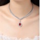 Ruif  Jewelry Classic Design S925 Silver 5.43ct Grown Lab Grown Papalacha Pendant Necklace Gemstone Jewelry