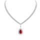 Ruif  Jewelry Classic Design S925 Silver 5.43ct Grown Lab Grown Papalacha Pendant Necklace Gemstone Jewelry