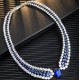 Ruif  Jewelry Classic Design S925 Silver 21.81ct Royal Blue Lab Grown Sapphire Pendant Necklace Gemstone Jewelry