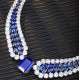 Ruif  Jewelry Classic Design S925 Silver 21.81ct Royal Blue Lab Grown Sapphire Pendant Necklace Gemstone Jewelry