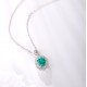 Ruif Jewelry Classic Design S925 Silver 1.75ct Lab Grown Emerald Pendant Necklace royal blue sapphire Red Ruby Gemstone Jewelry Ruif Jewelry Classic Design S925 Silver 1.75ct Lab Grown Emerald Pendant Necklace royal blue sapphire Red Ruby Gemstone Jewelry