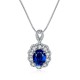 Ruif Jewelry Classic Design S925 Silver 1.75ct Lab Grown Emerald Pendant Necklace royal blue sapphire Red Ruby Gemstone Jewelry Ruif Jewelry Classic Design S925 Silver 1.75ct Lab Grown Emerald Pendant Necklace royal blue sapphire Red Ruby Gemstone Jewelry