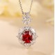 Ruif Jewelry Classic Design S925 Silver 2.45ct Lab Grown Emerald Pendant Necklace royal blue sapphire Red Ruby Gemstone Jewelry Ruif Jewelry Classic Design S925 Silver 2.45ct Lab Grown Emerald Pendant Necklace royal blue sapphire Red Ruby Gemstone Jewelry