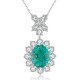Ruif Jewelry Classic Design S925 Silver 3.42ct Lab Grown Emerald Pendant Necklace royal blue sapphire Red Ruby Gemstone Jewelry Ruif Jewelry Classic Design S925 Silver 3.42ct Lab Grown Emerald Pendant Necklace royal blue sapphire Red Ruby Gemstone Jewelry