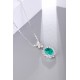 Ruif Jewelry Classic Design S925 Silver 3.42ct Lab Grown Emerald Pendant Necklace royal blue sapphire Red Ruby Gemstone Jewelry Ruif Jewelry Classic Design S925 Silver 3.42ct Lab Grown Emerald Pendant Necklace royal blue sapphire Red Ruby Gemstone Jewelry