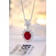 Ruif Jewelry Classic Design S925 Silver 3.42ct Lab Grown Emerald Pendant Necklace royal blue sapphire Red Ruby Gemstone Jewelry Ruif Jewelry Classic Design S925 Silver 3.42ct Lab Grown Emerald Pendant Necklace royal blue sapphire Red Ruby Gemstone Jewelry