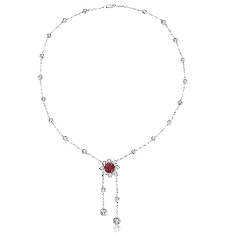 Ruif Jewelry Classic Design S925 Silver 2.62ct Lab Grown Emerald Pendant Necklace royal blue sapphire Red Ruby Gemstone Jewelry Ruif Jewelry Classic Design S925 Silver 2.62ct Lab Grown Emerald Pendant Necklace royal blue sapphire Red Ruby Gemstone Jewelry
