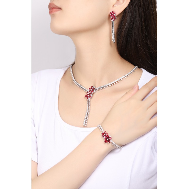Ruif Jewelry Classic Design S925 Silver 9.98ct Lab Grown Ruby Pendant Necklace Gemstone Jewelry Ruif Jewelry Classic Design S925 Silver 9.98ct Lab Grown Ruby Pendant Necklace Gemstone Jewelry
