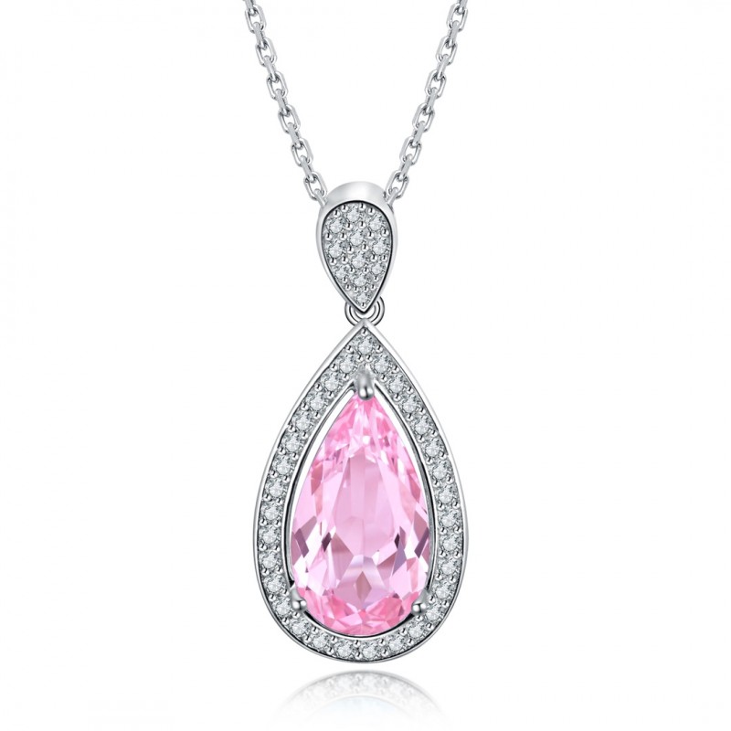 Ruif Jewelry Classic Design S925 Silver 5.265ct Lab Grown Sapphire Morgan Pink Pendant Necklace Gemstone Jewelry Ruif Jewelry Classic Design S925 Silver 5.265ct Lab Grown Sapphire Morgan Pink Pendant Necklace Gemstone Jewelry