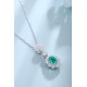 Ruif Jewelry Classic Design S925 Silver 1.78ct Lab Grown Emerald Sapphire And Ruby Pendant Necklace Gemstone Jewelry