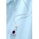 Ruif Jewelry Classic Design S925 Silver 1.78ct Lab Grown Emerald Sapphire And Ruby Pendant Necklace Gemstone Jewelry