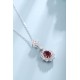 Ruif Jewelry Classic Design S925 Silver 1.78ct Lab Grown Emerald Sapphire And Ruby Pendant Necklace Gemstone Jewelry