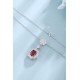 Ruif Jewelry Classic Design S925 Silver 1.78ct Lab Grown Emerald Sapphire And Ruby Pendant Necklace Gemstone Jewelry
