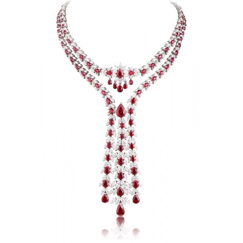 Ruif Jewelry Classic Design S925 Silver 58.49ct Lab Grown Ruby Pendant Necklace Gemstone Jewelry Ruif Jewelry Classic Design S925 Silver 58.49ct Lab Grown Ruby Pendant Necklace Gemstone Jewelry