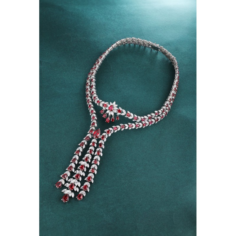 Ruif Jewelry Classic Design S925 Silver 58.49ct Lab Grown Ruby Pendant Necklace Gemstone Jewelry Ruif Jewelry Classic Design S925 Silver 58.49ct Lab Grown Ruby Pendant Necklace Gemstone Jewelry