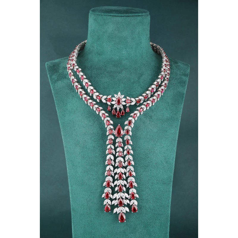 Ruif Jewelry Classic Design S925 Silver 58.49ct Lab Grown Ruby Pendant Necklace Gemstone Jewelry Ruif Jewelry Classic Design S925 Silver 58.49ct Lab Grown Ruby Pendant Necklace Gemstone Jewelry