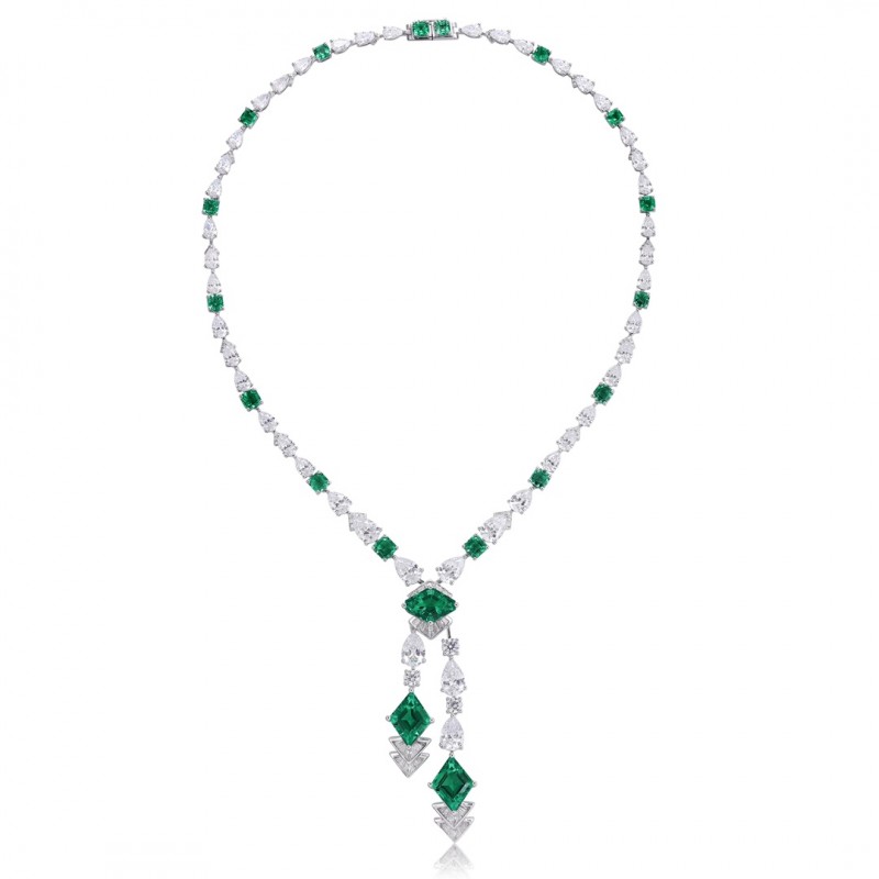Ruif Jewelry Classic Design S925 Silver 16.56ct Lab Grown Emerald Pendant Necklace Gemstone Jewelry Ruif Jewelry Classic Design S925 Silver 16.56ct Lab Grown Emerald Pendant Necklace Gemstone Jewelry