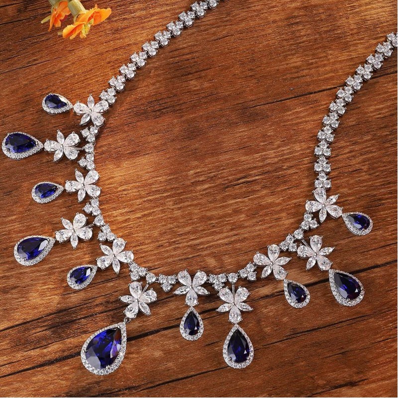 Ruif Jewelry Classic Design S925 Silver 27.335ct Royal Blue Lab Grown Sapphire Pendant Necklace Gemstone Jewelry Ruif Jewelry Classic Design S925 Silver 27.335ct Royal Blue Lab Grown Sapphire Pendant Necklace Gemstone Jewelry