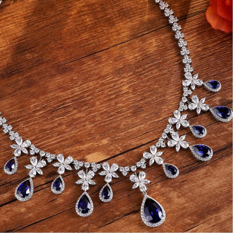Ruif Jewelry Classic Design S925 Silver 27.335ct Royal Blue Lab Grown Sapphire Pendant Necklace Gemstone Jewelry Ruif Jewelry Classic Design S925 Silver 27.335ct Royal Blue Lab Grown Sapphire Pendant Necklace Gemstone Jewelry