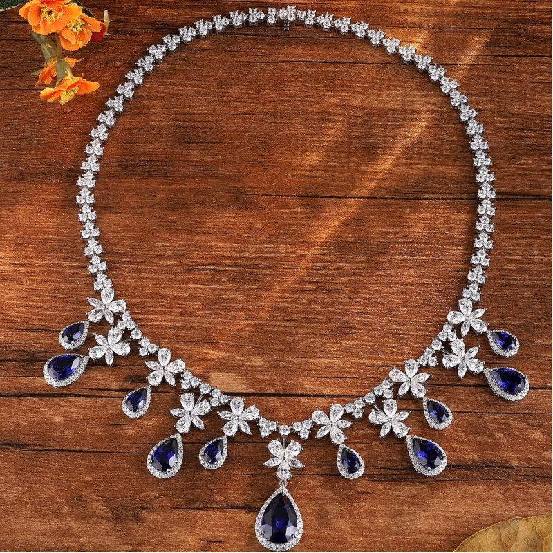 Ruif Jewelry Classic Design S925 Silver 27.335ct Royal Blue Lab Grown Sapphire Pendant Necklace Gemstone Jewelry Ruif Jewelry Classic Design S925 Silver 27.335ct Royal Blue Lab Grown Sapphire Pendant Necklace Gemstone Jewelry