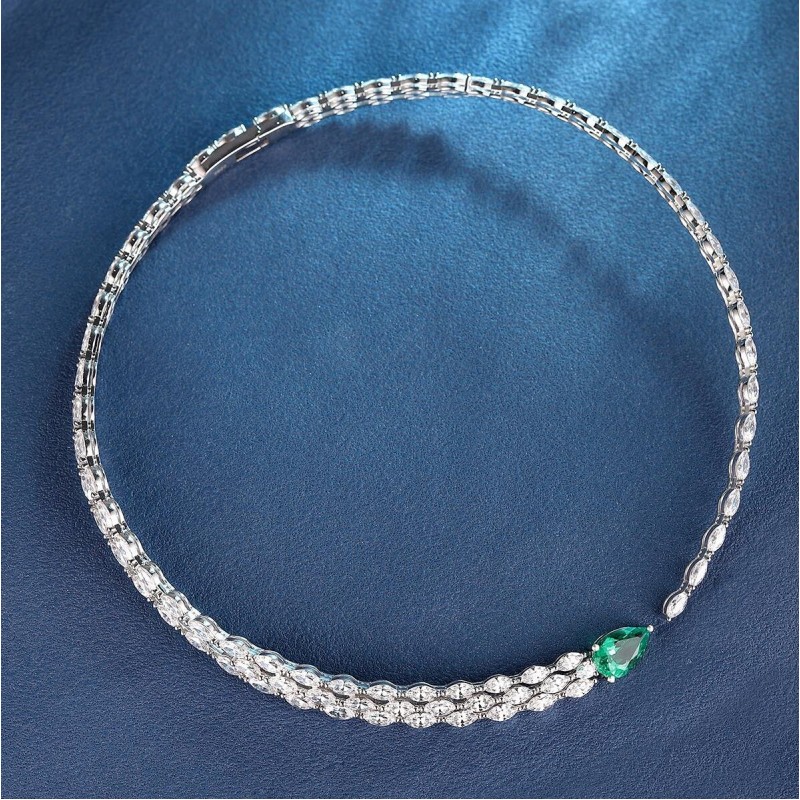 Ruif Jewelry Classic Design S925 Silver 2.99ct Lab Grown Emerald Pendant Necklace Gemstone Jewelry Ruif Jewelry Classic Design S925 Silver 2.99ct Lab Grown Emerald Pendant Necklace Gemstone Jewelry