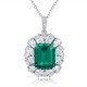 Ruif Jewelry Classic Design S925 Silver 4.38ct Lab Grown Emerald Pendant Necklace Gemstone Jewelry Ruif Jewelry Classic Design S925 Silver 4.38ct Lab Grown Emerald Pendant Necklace Gemstone Jewelry