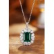 Ruif Jewelry Classic Design S925 Silver 4.38ct Lab Grown Emerald Pendant Necklace Gemstone Jewelry Ruif Jewelry Classic Design S925 Silver 4.38ct Lab Grown Emerald Pendant Necklace Gemstone Jewelry