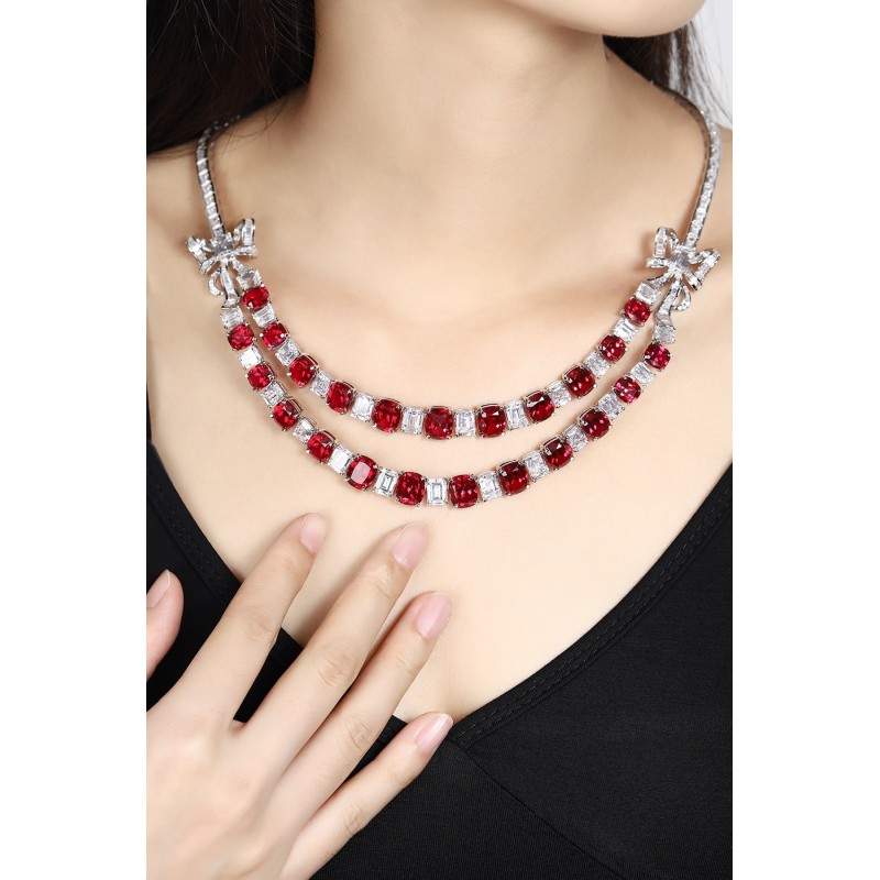 Ruif Jewelry Classic Design S925 Silver 81.8ct Lab Grown Ruby Pendant Necklace Gemstone Jewelry Ruif Jewelry Classic Design S925 Silver 81.8ct Lab Grown Ruby Pendant Necklace Gemstone Jewelry